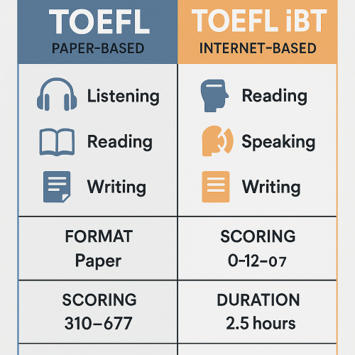 تفاوت TOEFL و TOEFL IBT